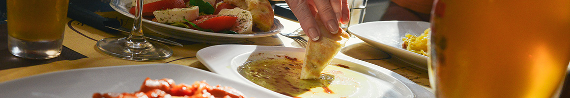 Eating Mediterranean Lebanese at Maroun Mediterranean Grill restaurant in Seattle, WA.